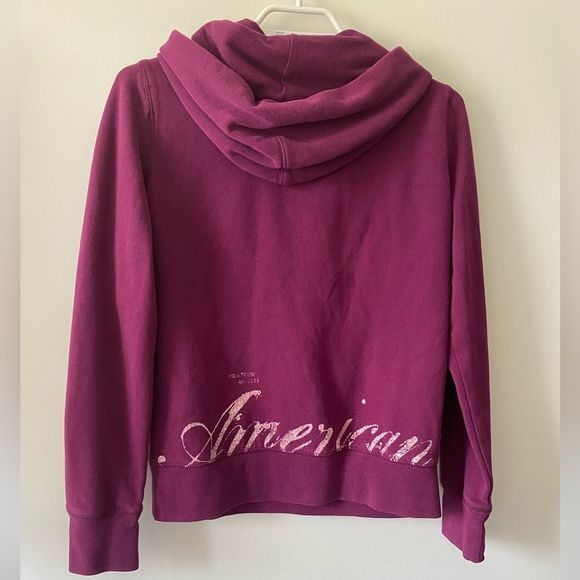 American eagle outfitter AE hoodie eagle fleece purple - Picture 4 of 5